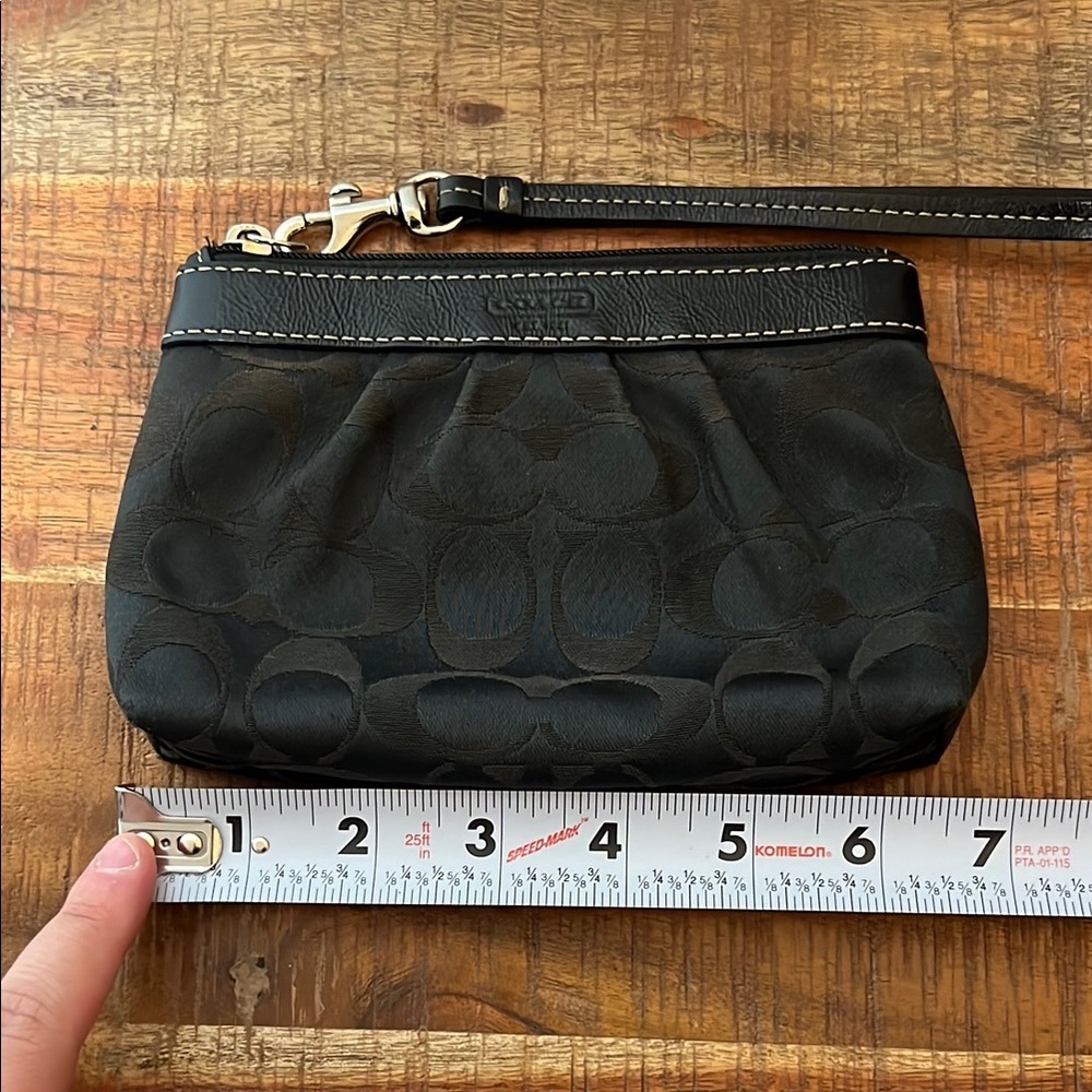 Coach Black Monogram Clutch Wristlet - Picture 8 of 9